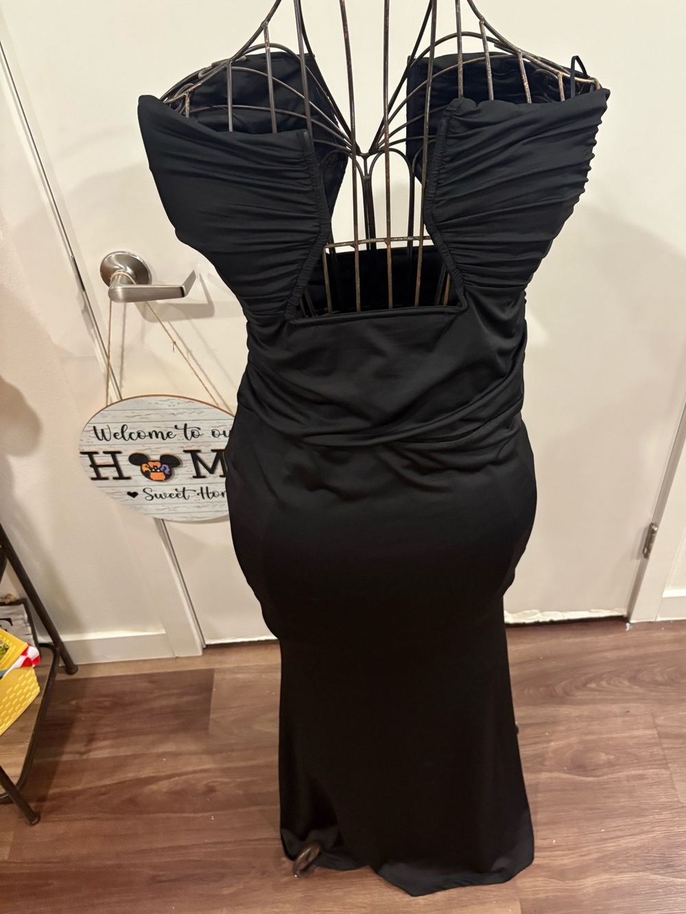 Beautiful Fashion Nova Black Ruched Cutout Maxi Dress - Picture 8 of 11